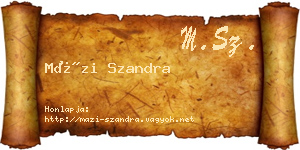 Mázi Szandra névjegykártya